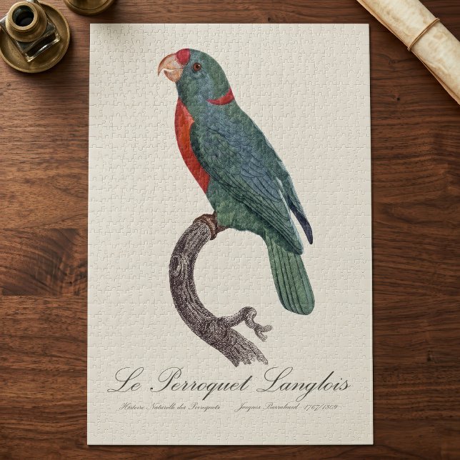 Puzzle Le Perroquet Langlois de Jacques Barraband (Le Perroquet Langlois by Jacques Barraband. Jigsaw Puzzle)