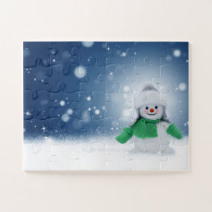 Puzzle Le personnage de bonhomme de neige de Noël adorabl