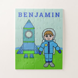 Puzzle Le petit astronaute et la fusée