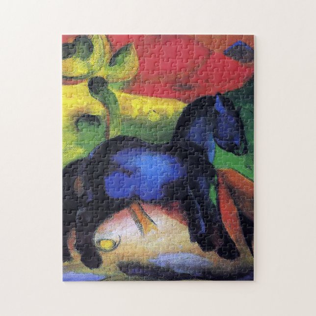 Puzzle Le petit cheval bleu de Franz Marc (Vertical)