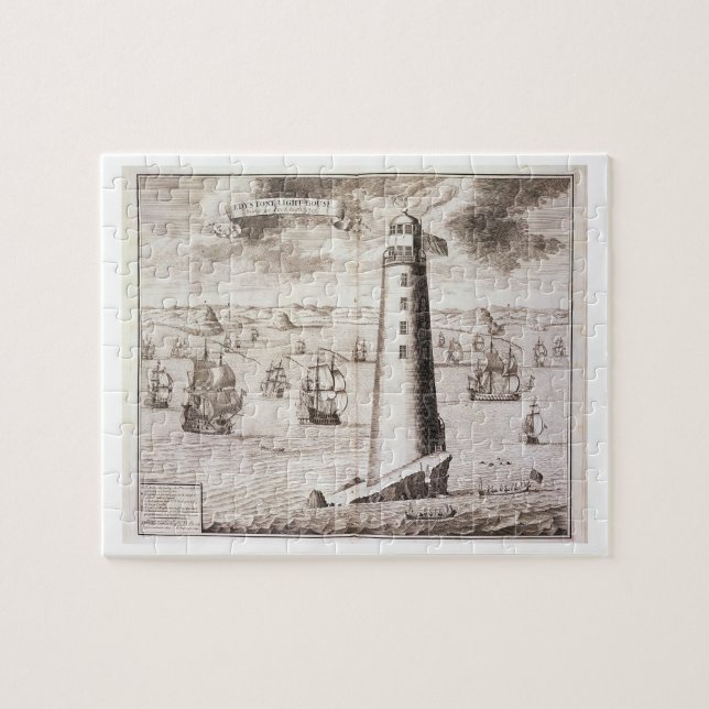 Puzzle Le phare d'Eddystone, gravé par Hendrick Hul (Horizontal)