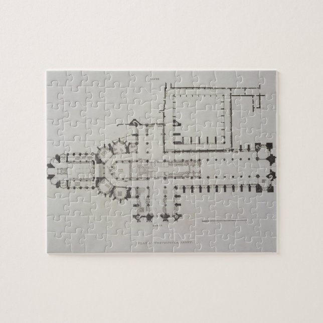Puzzle Le plan de l'Abbaye de Westminster, plaquent 1 de (Horizontal)