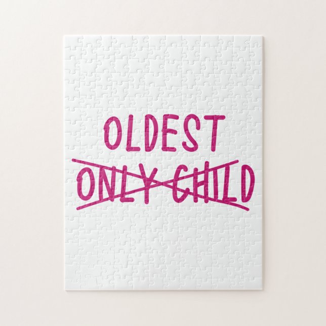 Puzzle Le plus âgé avec un seul enfant traversé (Vertical)