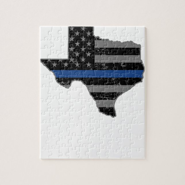 Puzzle Le policier du Texas amincissent Blue Line (Vertical)