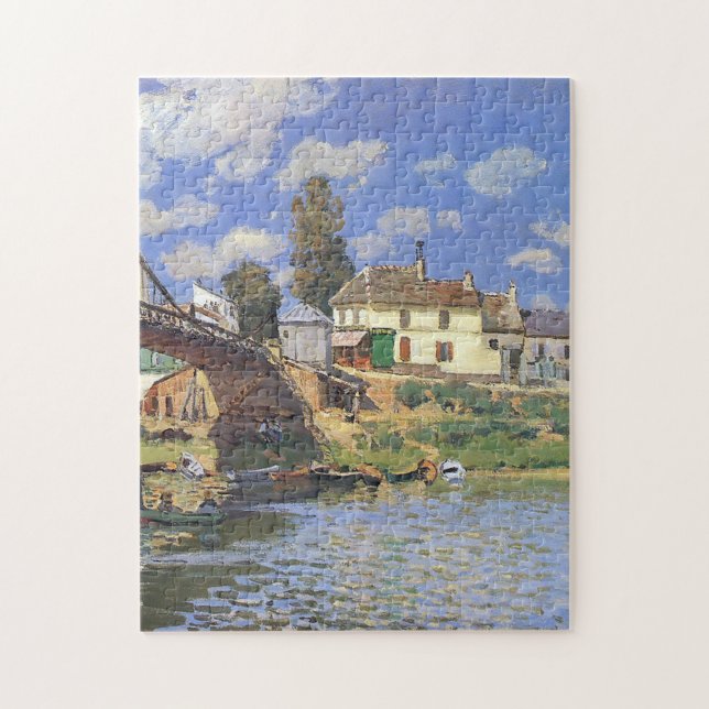 Puzzle Le pont Villeneuve-la-Garenne par Alfred Sisley (Vertical)