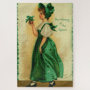 Puzzle "Le port du vert" carte vintage, 1907