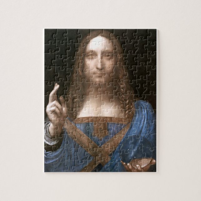 Puzzle Le portrait de Leonardo da Vinci de Salvator Mundi (Vertical)