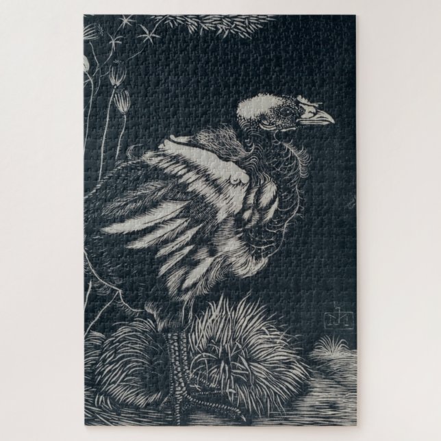 Puzzle Le poussin d'oiseaux émerge de son nid (par Jan Ma (Vertical)