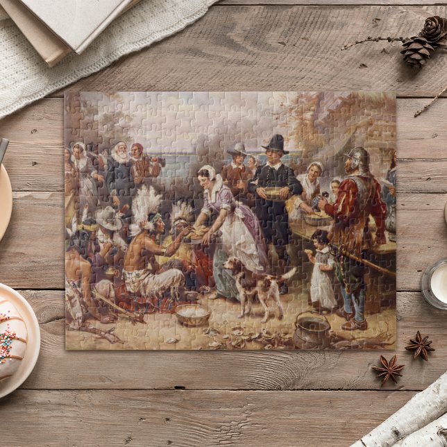 Puzzle Le premier Thanksgiving 1621 | c.1932 (Créateur téléchargé)