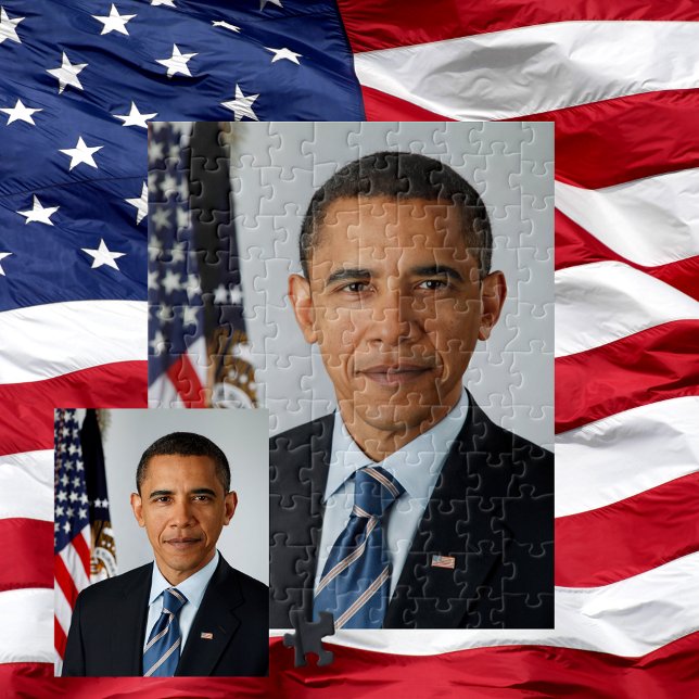 Puzzle Le président Barack Obama, 1er mandat Portrait Off (President Barack Obama 1st Term Official Portrait Jigsaw Puzzle)
