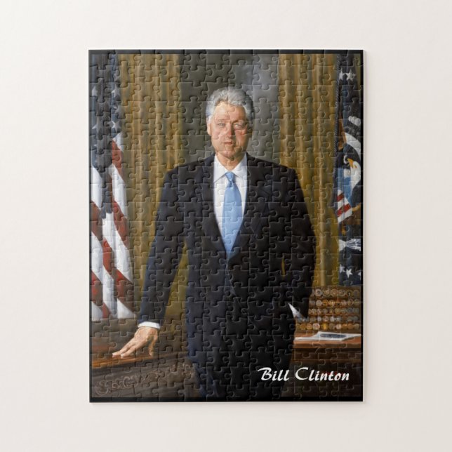 Puzzle Le Président Bill Clinton Jigsaw (Vertical)