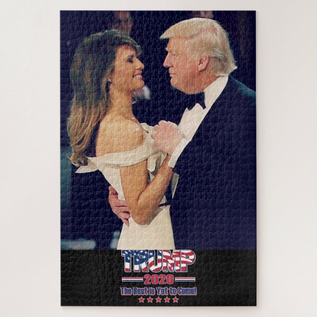 Puzzle le président Trump et Melanai dansant (Vertical)