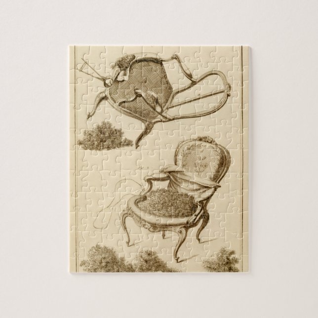 Puzzle Le processus de tapisser une chaise, de 'P.J. (Vertical)