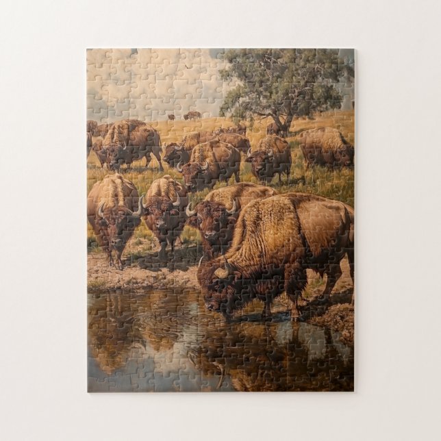 Puzzle Le rassemblement de Buffalo : un casse-tête paisib (Vertical)