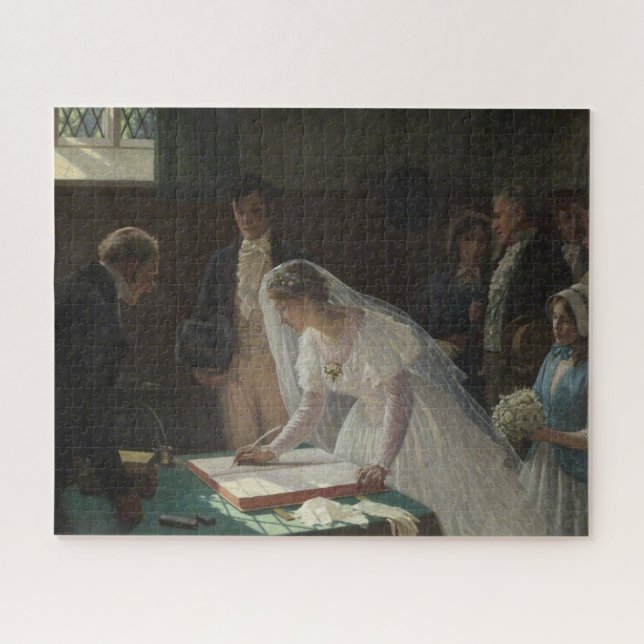Puzzle Le registre des Mariages (par Edmund Blair Leighto (Horizontal)