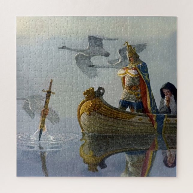 Puzzle « Le roi Arthur prend l'épée » par NC Wyeth (Vertical)