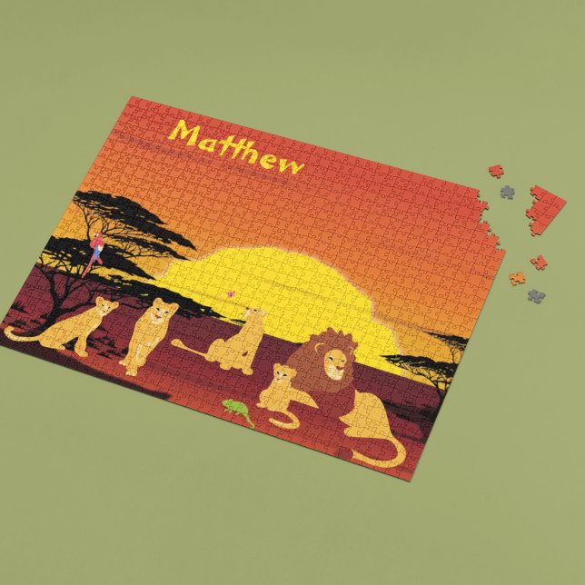 Puzzle Le Roi Lion de la Jungle Personnalisé Afrique (Créateur téléchargé)