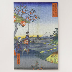 Puzzle Le salon de thé avec vue sur le mont Fuji à Zōshig