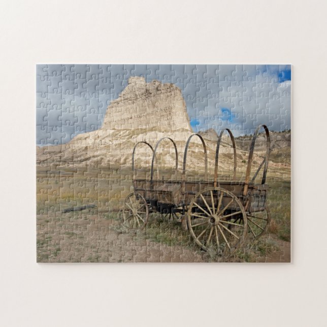 Puzzle Le Scott's Bluff dans l'actuel Nebraska (Horizontal)