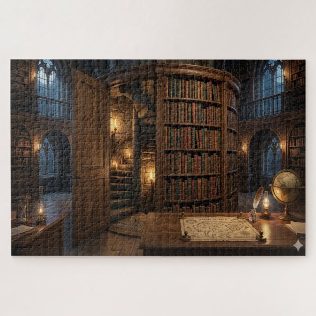 Puzzle Le Secret de la bibliothécaire : Le Passage caché (Horizontal)