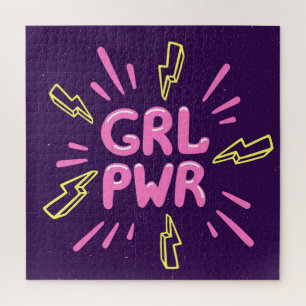 Puzzle Le slogan féministe "Girl power", arrière - plan v