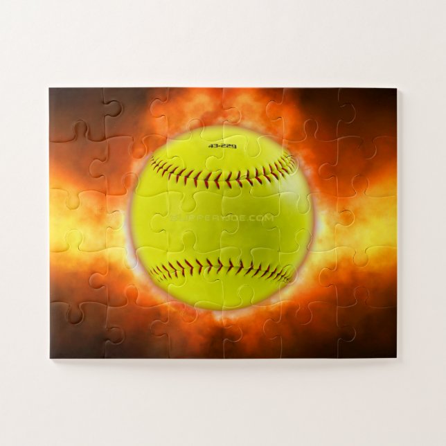 Puzzle Le softball de SlipperyJoe sur feu flammes feu feu (Horizontal)