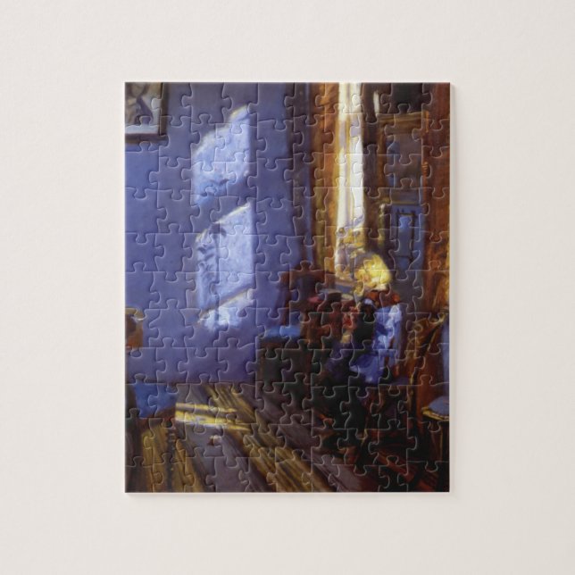 Puzzle Le soleil d'Anna Ancher dans la chambre bleue (Vertical)