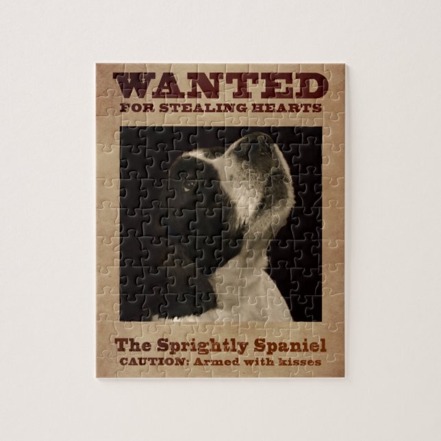 Puzzle Le springer spaniel vif (Vertical)