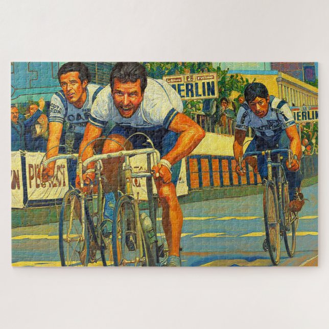 Puzzle Le sprint à trois Paris–Roubaix 1981 Peinture (Horizontal)