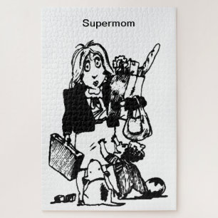 Puzzle Le Supermom fait tout pour la grande fête des mère