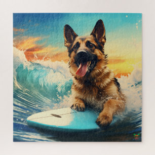 Puzzle Le surf berger allemand