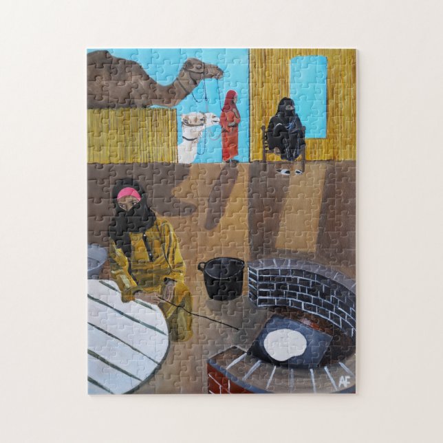 Puzzle Le tableau Les femmes bédouines d'Alfred Fox (Vertical)