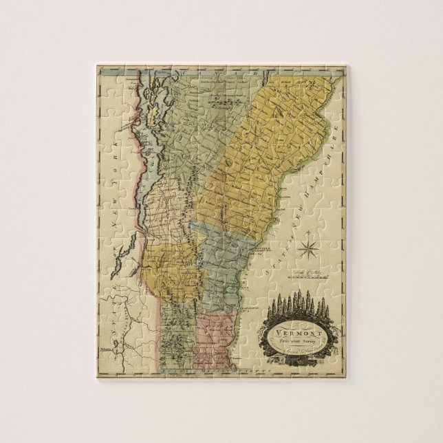 Puzzle Le Vermont, de l'enquête réelle - carte du cru (Vertical)