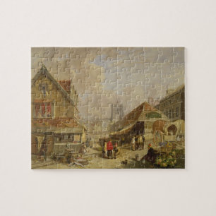 Puzzle Le vieux Fishmarket, Norwich, 1825 (huile sur le
