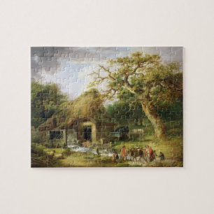 Puzzle Le vieux moulin à eau, 1790 (huile sur la toile)