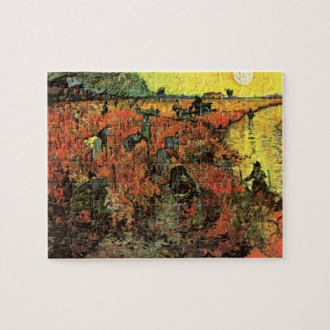 Puzzle Le vignoble rouge par Vincent van Gogh (Horizontal)