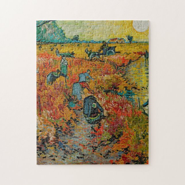 Puzzle Le vignoble rouge par Vincent Van Gogh, 1888 (Vertical)