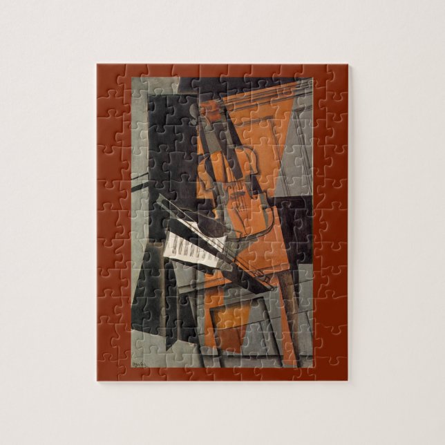 Puzzle Le violon ~ 1916 ~ Cubisme synthétique ~ Juan Gris (Vertical)
