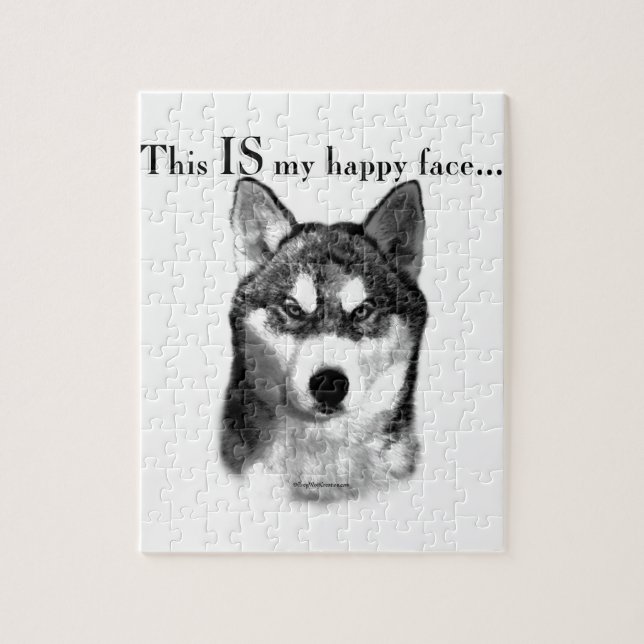 Puzzle Le visage heureux du malamute (Vertical)