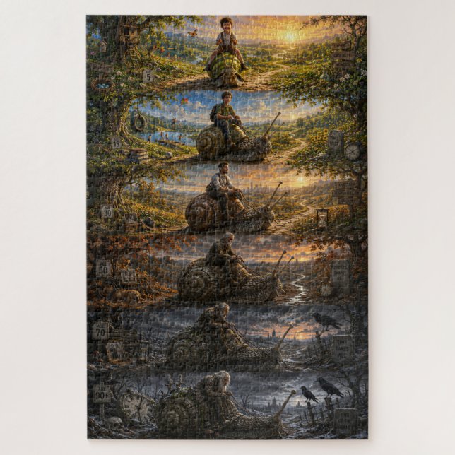 Puzzle Le Voyage du Temps | Premium 1000 Pièces Histoire (Vertical)