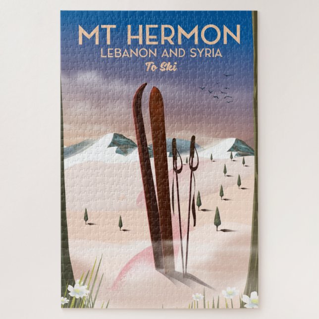 Puzzle Lebanon et Syrie Mt Hermon Ski (Vertical)