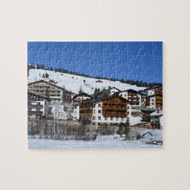Puzzle Lech en Autriche en hiver (Horizontal)