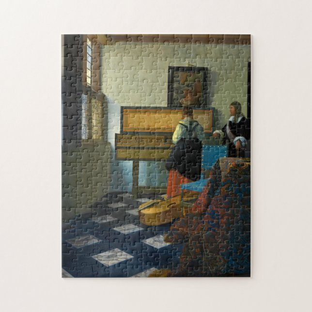Puzzle Leçon de musique, 1662-1663 par Johannes Vermeer (Vertical)