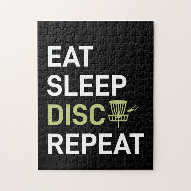 Puzzle Lecteur de golf sur disque | Eat Sleep Disk Golf R (Vertical)