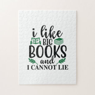 Puzzle Lecture d'art j'aime les gros livres et je ne peux