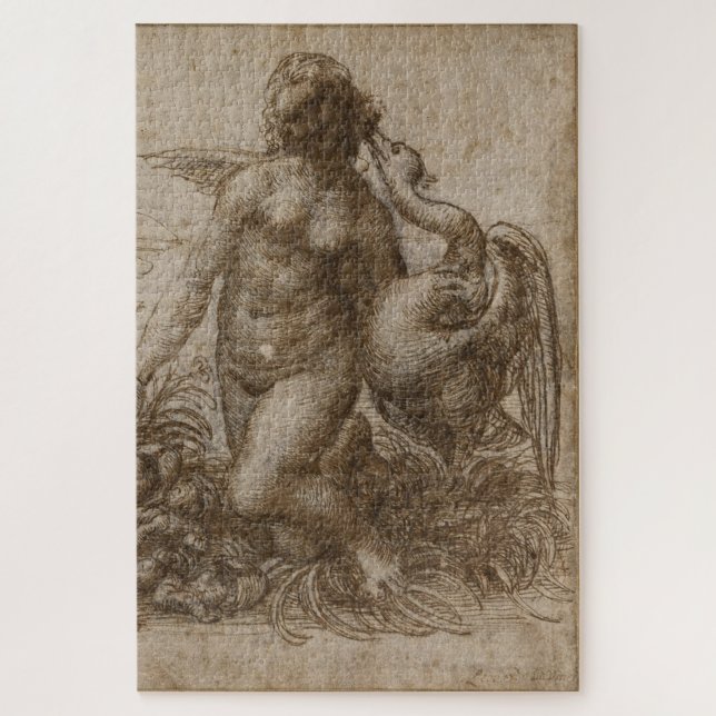 Puzzle Leda et le cygne - Léonard de Vinci (Chatsworth) (Vertical)