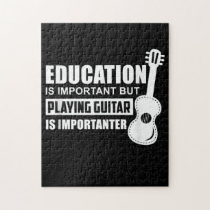 Puzzle L'Éducation Est Importante Mais Jouer De La Guitar