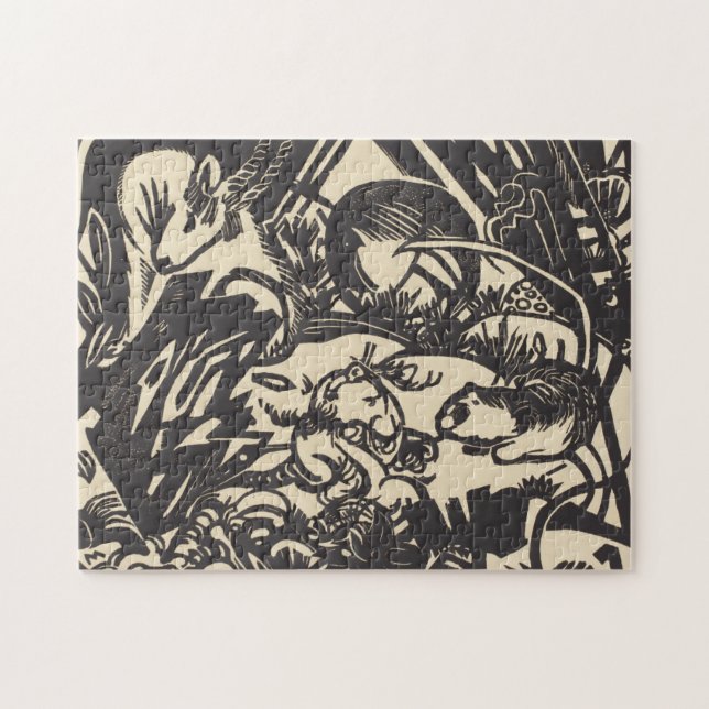 Puzzle Légende animale Tierlegende de Franz Marc | (Horizontal)