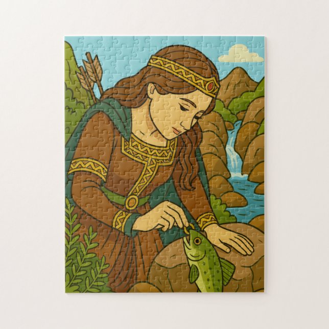 Puzzle Légende de Mathilde et de la truite d'Orval, Belgi (Vertical)