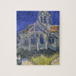 Puzzle L'église dans Auvers par Vincent van Gogh<br><div class="desc">L'église dans Auvers par Vincent van Gogh 

l'église dans les auvers,  champ de blé avec des cyprès,  tournesols,  iris,  nuit étoilée,  cru,  public domain,  Vincent van Gogh,  Van Gogh,  vase</div>